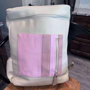 Jadelynn Brooke Cream and Pink Backpack